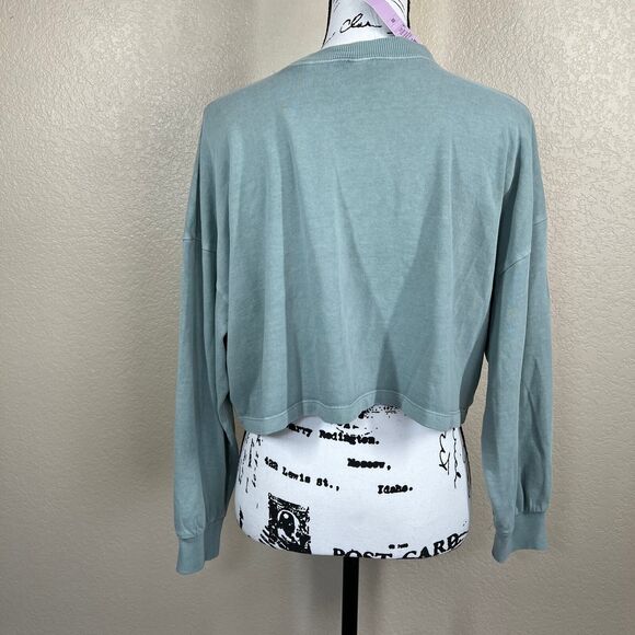 Wild Fable Slate Slate Blue Long Sleeve Heavy Knit T-Shirt Size XXS relax fit - Picture 13 of 14